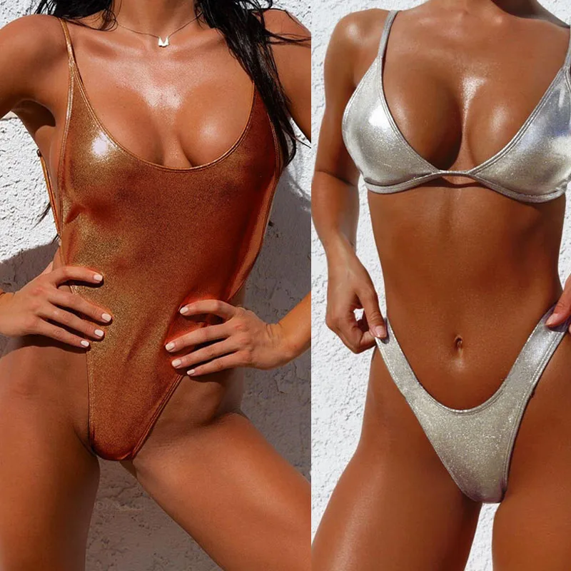 Купальный костюм боди купальник бикини пляжная одежда Maillot кожа женский с низкой