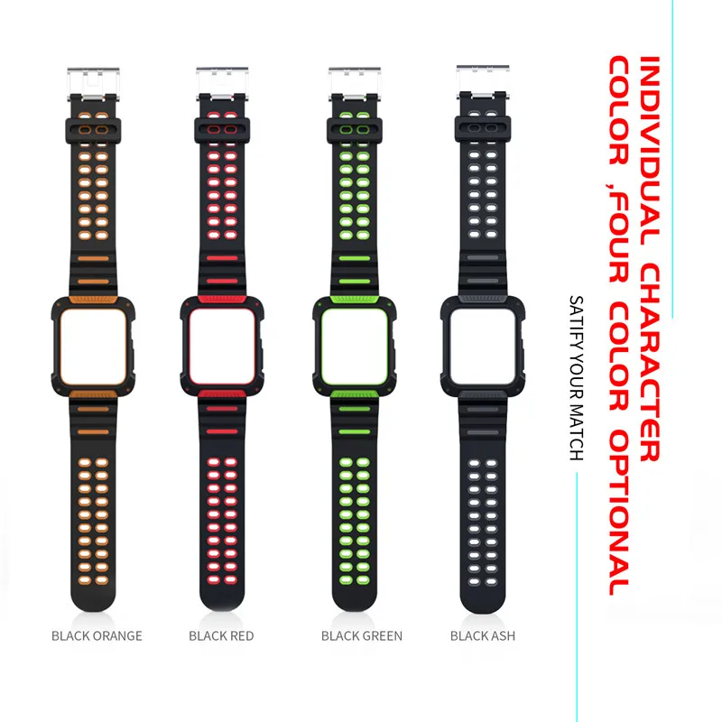 Анти-осенний ремешок для часов+ чехол для Apple Watch band 4 44 мм силиконовый защитный ремешок для iwatch Case 4 40 мм Аксессуары для браслета