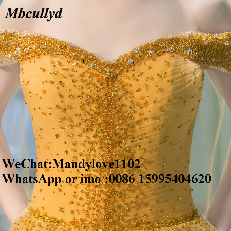 Элегантные платья mbculyd Quinceanera желтого цвета пышное платье трапециевидной формы с