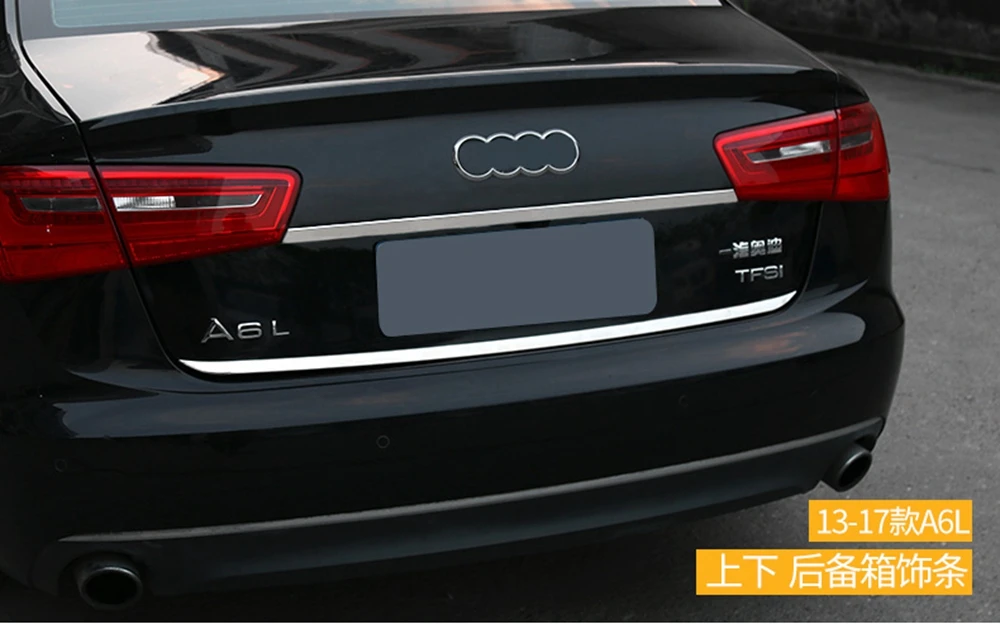Монтфорд для Audi A6 C7 2013 2017 нержавеющая сталь отделка ворот задней двери + задняя