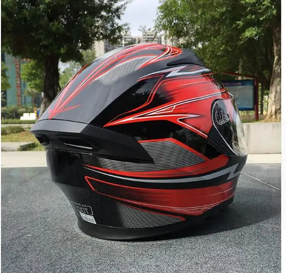 Marushin мотоциклетный шлем Мужской полный шлем профессиональный шлем игра точка сертификации двойные линзы 316 черный и красный