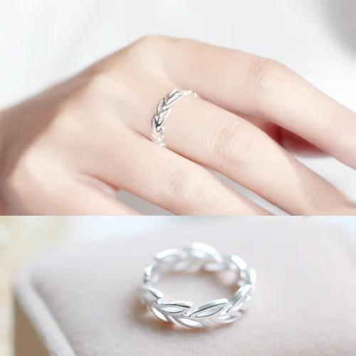 

Retro 925 Sterling Silver Hollow Leaf Rings For Women Gifts Statement Ring jewellery anillos anelli joyas de plata 925 bijoux