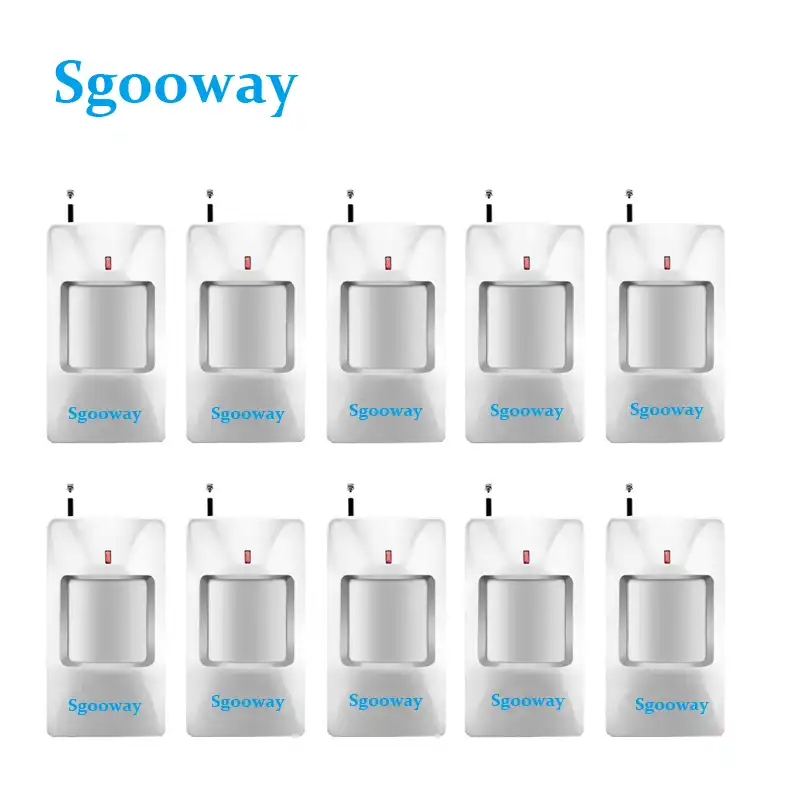 Sgooway 10 шт. CE met беспроводной детектор движения 433 МГц беспроводной датчик движения PIR для системы сигнализации - изображение