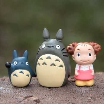 

Studio Ghibli Toy My Neighbor Totoro Mei PVC Action Figure Toys Doll Miyazaki Japanese Anime Figures for Kids Toys Gift 3pcs/lot