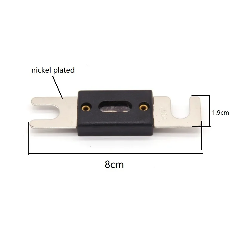 5 шт./лот золотой или никелированный 80A 100A 150A 200A 250A 300A аудио автомобиля ANL лезвие предохранитель
