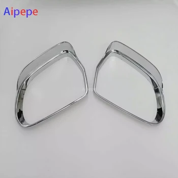 

ABS Plastic Chrome For Audi Q3 2013 2014 2015 Car rearview mirror block rain eyebrow Cover Trim Molding Car Styling Accessories