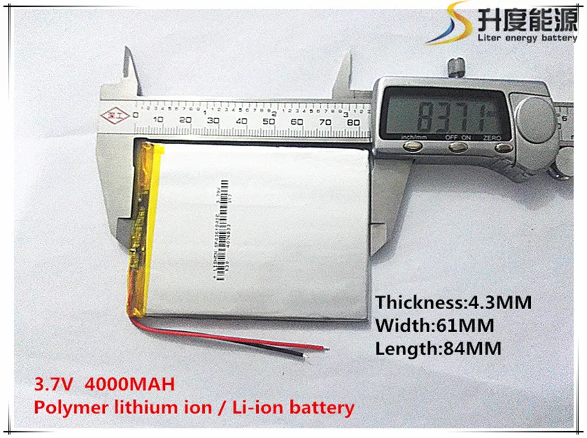 3,7 V, 4000 mAH, [436184] NTC; PLIB; полимерный литий-ионный/литий-ионный аккумулятор для планшетных ПК; внешний аккумулятор; сотовый телефон