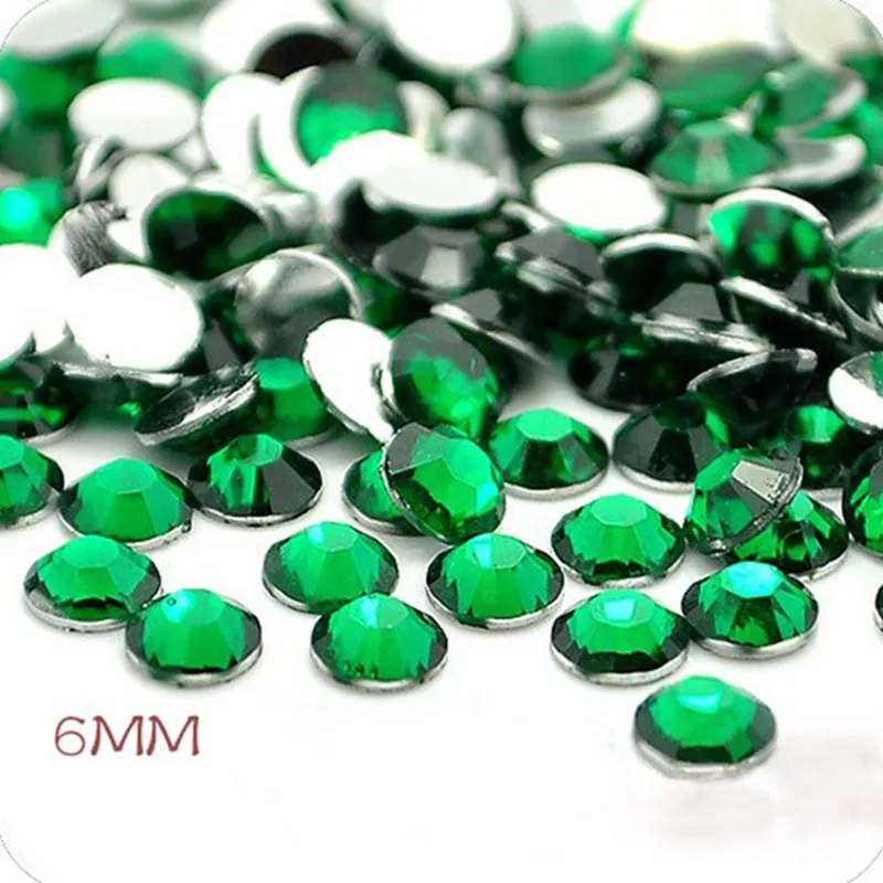 

Sell like hot cakes 6mm 2000pcs/bag Dark green FlatBack Resin Drill Rhinestones DIY MobilePhone Nail Art Stick 0040634