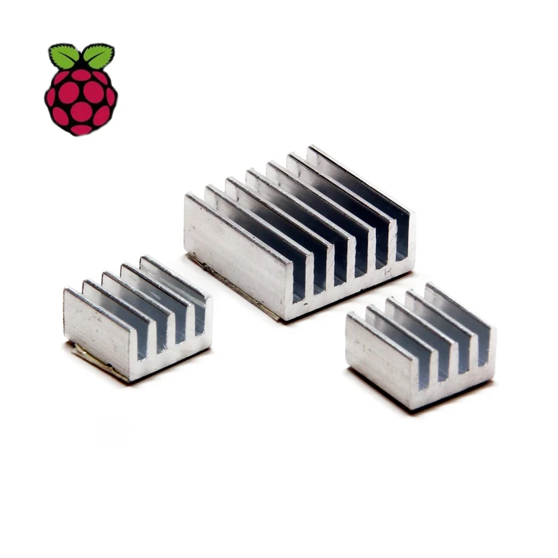 Silver Aluminum Heat sink for Raspberry Pi 3 Model B+ and