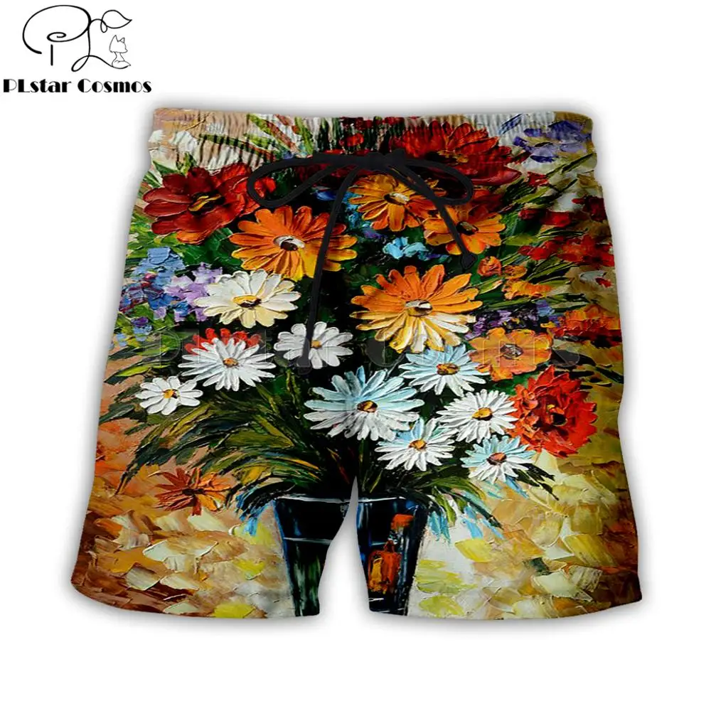 PLstar Cosmos/ ; Новинка года; летние модные мужские/женские шорты; повседневные шорты с 3D принтом цветов