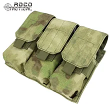 ROCOTACTICAL тройной M4/M16 подсумок для журналов MOLLE тройной подсумок для подсумок Quick Release MOLLE модульный подсумок оливковый Подсумок/ACU/CP