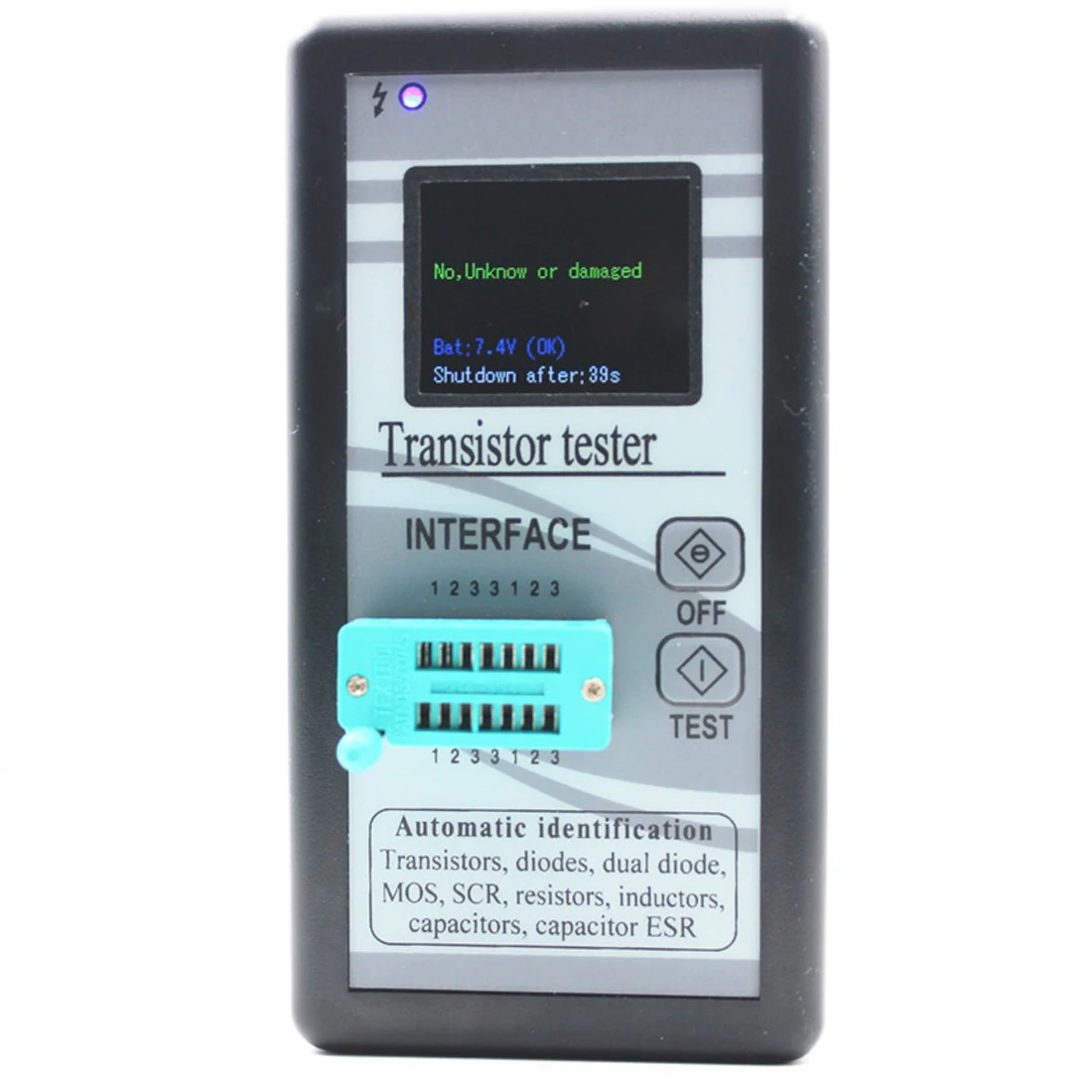Kopen Multifunctionele Transistor Tester 128*160 Diode Thyristor Capaciteit Weerstand Inductie Mosfet Esr Lcr Meter