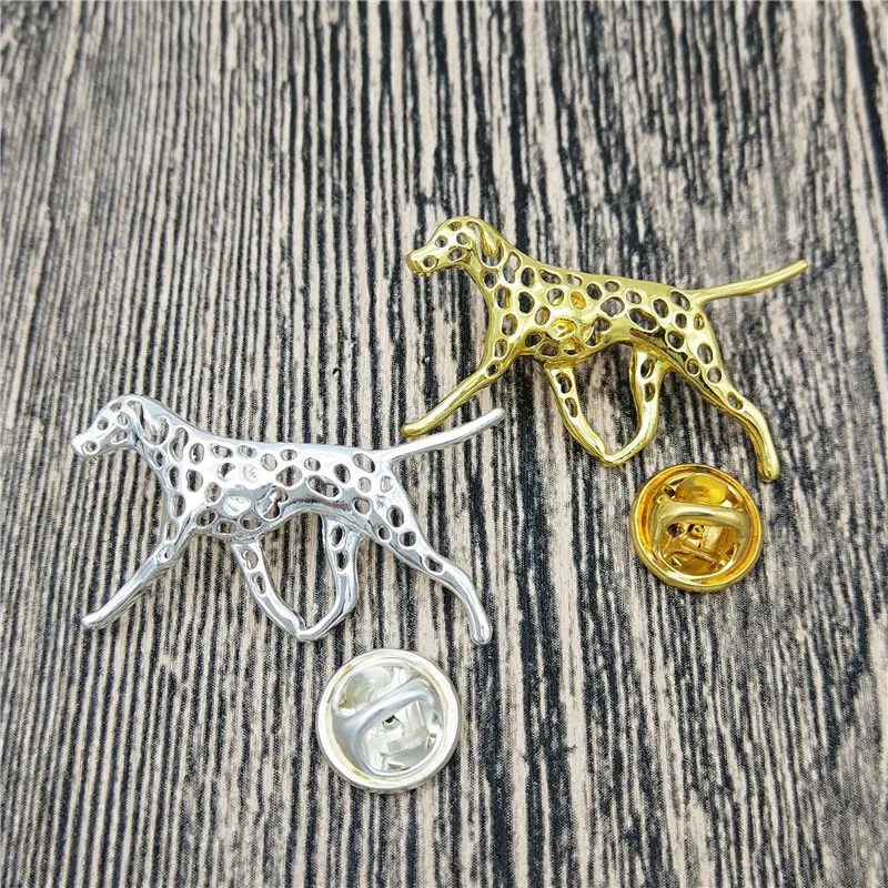 

dropship fashion cute Dalmatian dog Broches gold silver color Collar Pin Clothing Accessories Men and women lapel pins