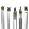 Outil de tournage du bois burin, outil de tournage du bois, outil de tour à pointe tungstène titane interchangeable, coupeur d'insert, outils pour le travail du bois 5 pièces/ensemble ► Photo 1/3