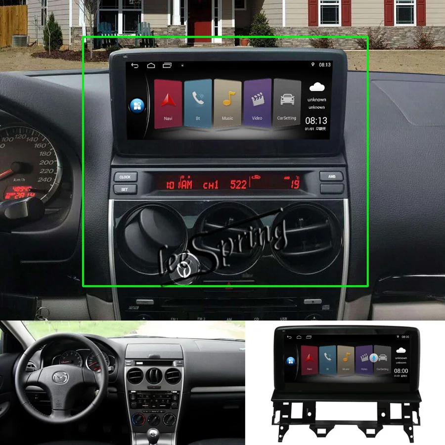 10,25 дюймов Android 7,1 Автомобильная интеллектуальная система автомобильный мультимедийный плеер для Mazda 6 с gps навигацией MP5 Bluetooth Wifi