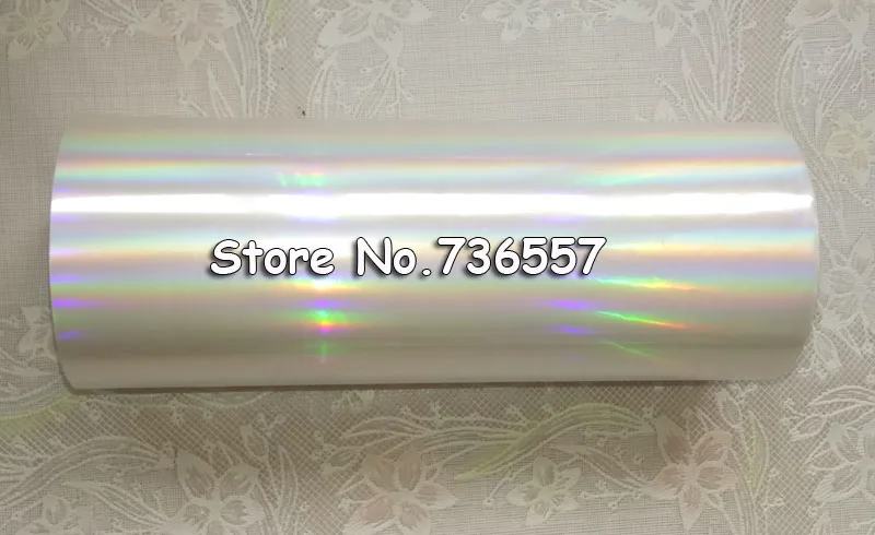 Holográfico da Folha Carimbo Quente Transparente Liso no Papel ou Plástico 16cm x 120m Y05 4 Carimbo quente transparente liso holográfico da folha