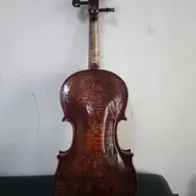 4/4 скрипка Стради модель Античный стиль ручной резной цветок клен назад скрипка NO3