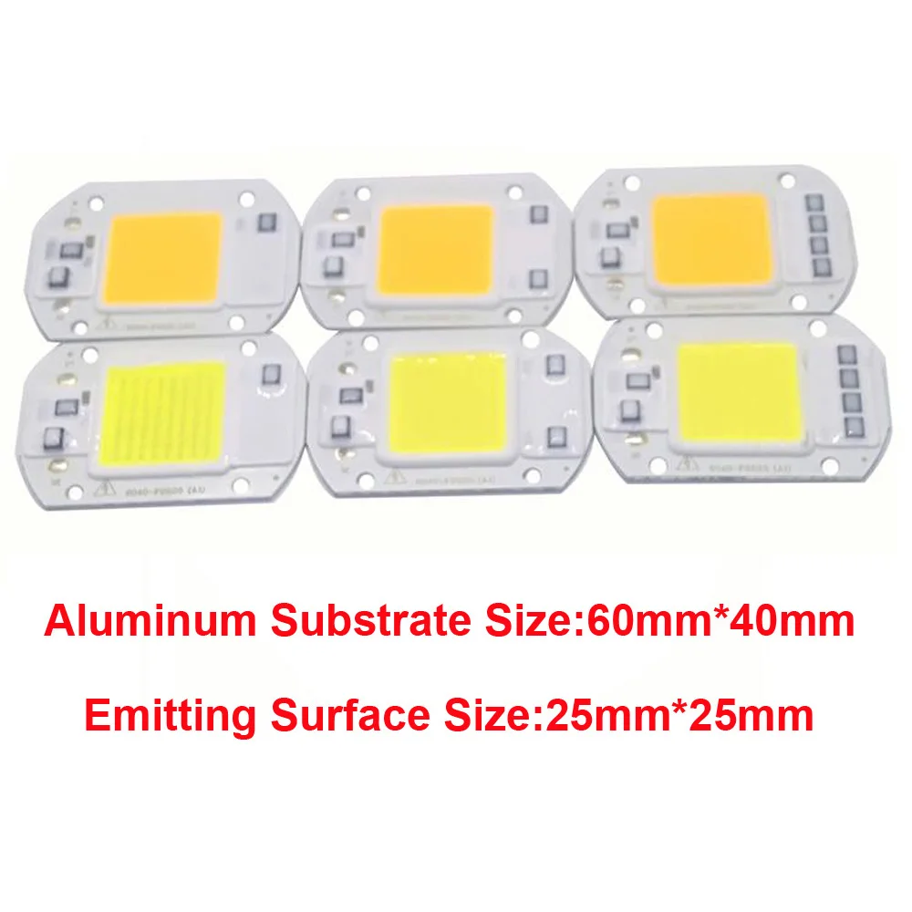 

5pcs/lot LED Floodlight Chip 20W 30W 50W 220V Input Led COB Beads Smart IC DIY Outdoor Flood Light Chip
