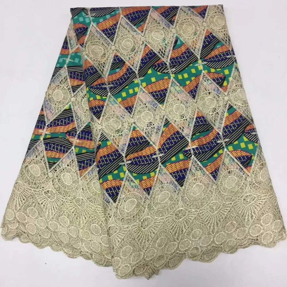 

2018 June newcoming guipure lace fabric with wax cloth high quality double colour water soluble lace for dress f16j093