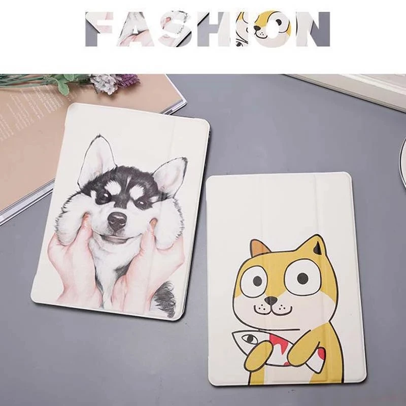 Ультратонкий чехол подставка из искусственной кожи с рисунком кота для ipad 2 3 4