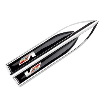 

Car Styling For V Logo Door Side Emblem Sticker Auto Gate Waist Line Badge for Cadillac CTS SRX BLS XTS ATS XLR Escalade Deville