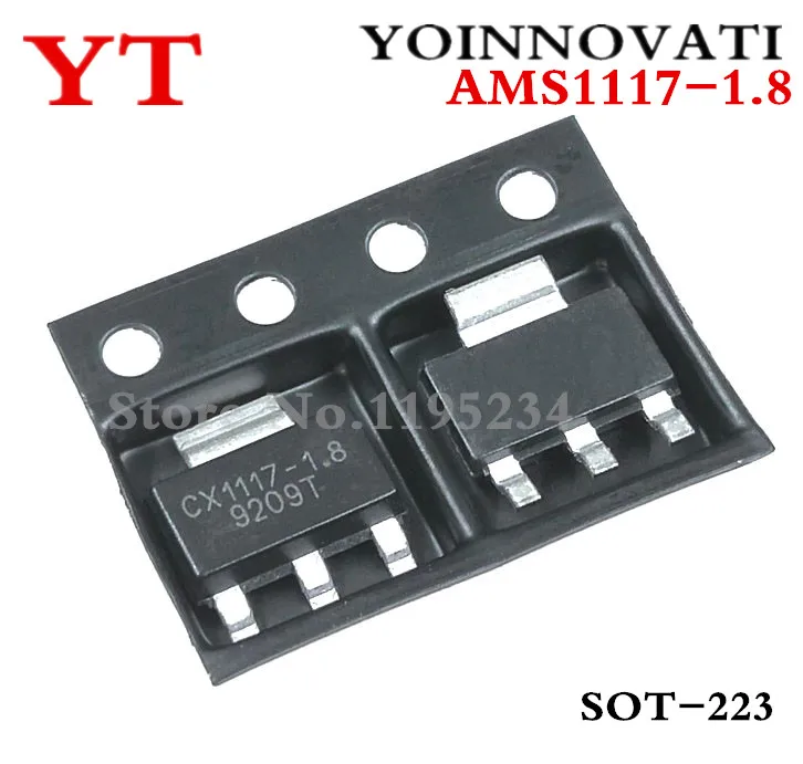 100 шт./лот AMS1117 1.8 1117 CD1117 1 8 V 1A SOT223 лучшего качества|lot lot|lot 100pcslot 10 |