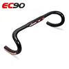 EC90 Newest 1 pc Carbon Fiber Road Bike Handlebar Matt black curved grooves Drop Handle Bars 3K Matt 31.8*380/400/420/440mm ► Photo 1/6
