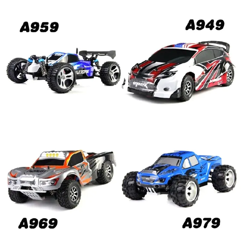 RC WLtoys 1/18 A949 A959 A969 A979 RTR бесщеточный улучшенный двигатель quicrun 30A ESC emax ES3004 servo metal