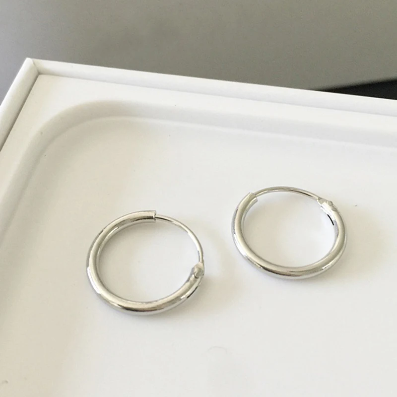 

1 Pair Simple Fashion Metal Circle Hoop Earrings For Women/Men Ear Gift Jewelry Accessories