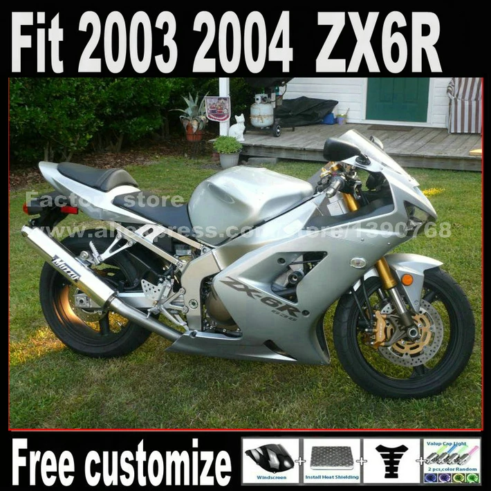 Motorcycle Parts Fairing Kit For 2003 2004 Kawasaki Zx6r Ninja 636