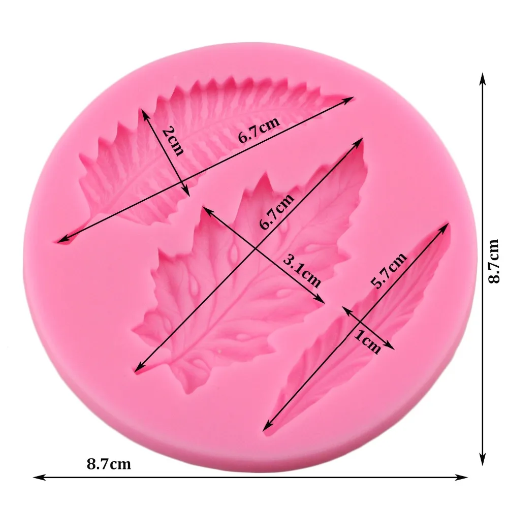 DIY Дерево лист пресс-форма фольги силиконовая форма торт Декор помадка торт 3D листья силиконовая форма
