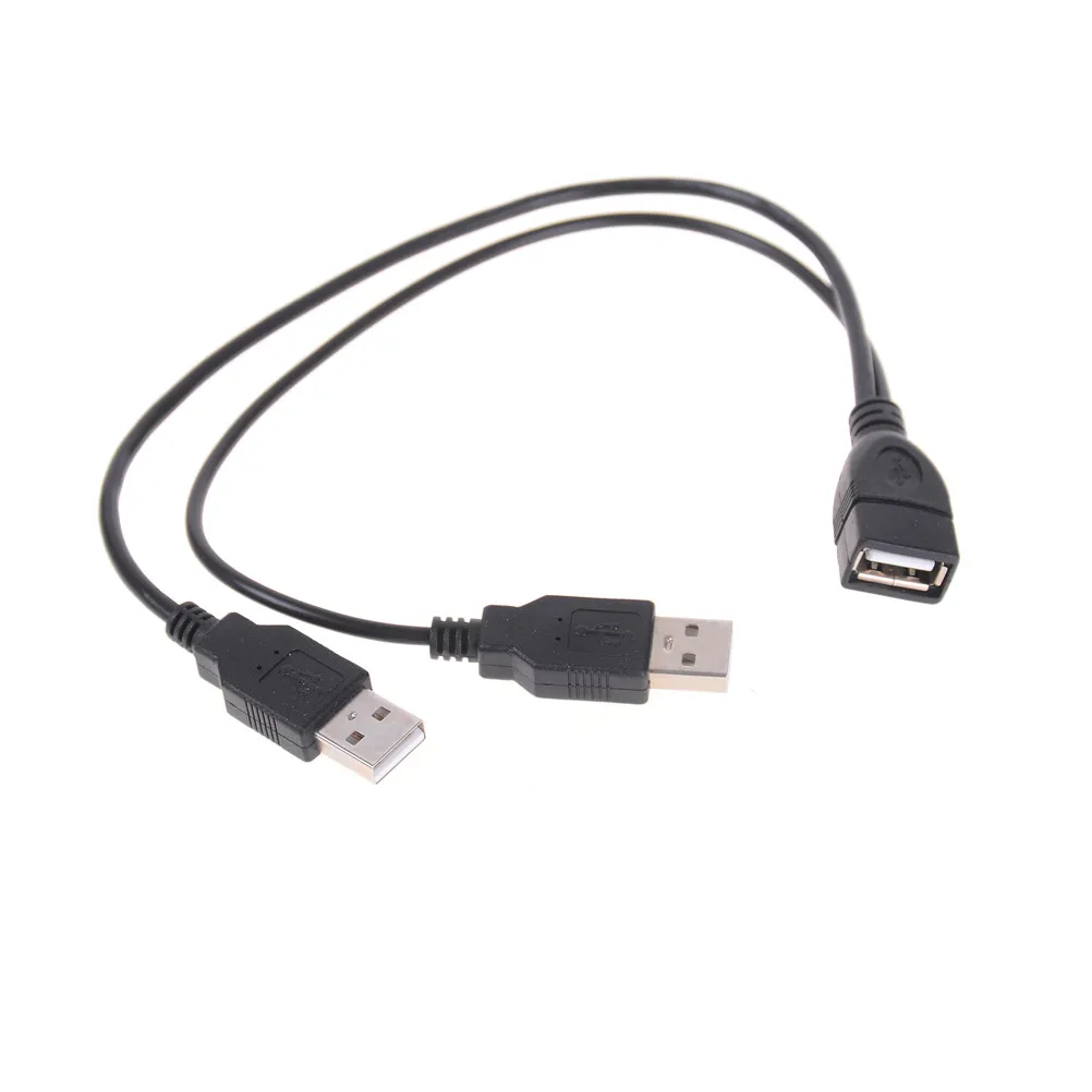

1pc Extension Cable USB 1 Female To 2 USB Male Data Hub Power Adapter Y Splitter USB Charging Power Cable Cord 20cm