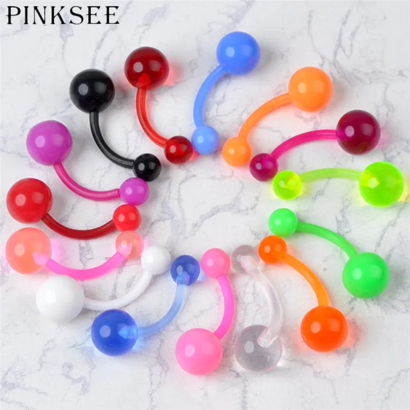 

5pcs/Set Flexible Navel Bar Stud Rings Mixed Styles Belly Button Piercing Body Jewelry Accessories Hot Sale