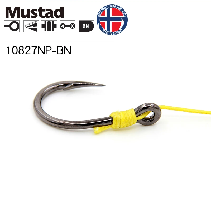 1 упаковка 1#-12/0# Mustad Морская рыбалка 10827NP# 4X крепкие крючки Livebait Высокоуглеродистая сталь колючий крючок осетр/карп/тунец крючок джиг