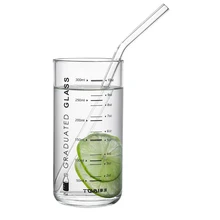 Творческий стеклянный мерный стакан со шкалой высокой температуры микроволновой печи дома Kitchenools термостойкая прозрачная чашка