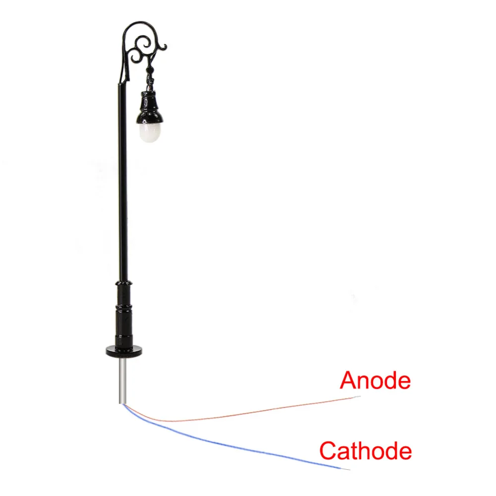 10 Pezzi Modellini Treni In Scala N 1:160 Lampioni Lampada Vintage 6Cm Led Bianchi Caldi Lqs68N