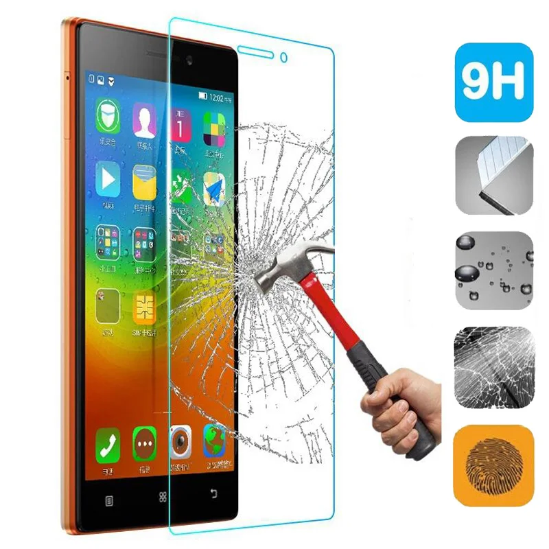 

9H Tempered Glass Screen Protector Film For Lenovo Vibe B A Plus Z90 C2 K3 K5 Plus K6 Power A6000 A6010 P70 A2010 A6600 S90 Case