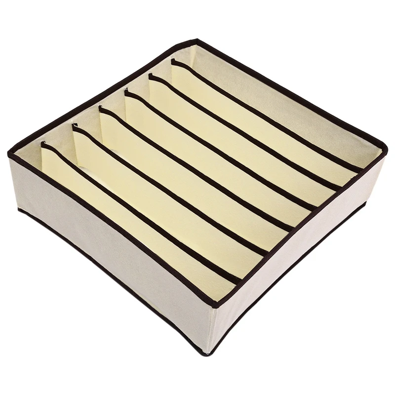 4 Pcs / Set Drawer Organizers Storage Box Beige Rose Closet Organizador Boxes For Underwear Scarfs Socks Bra cajas organizadoras