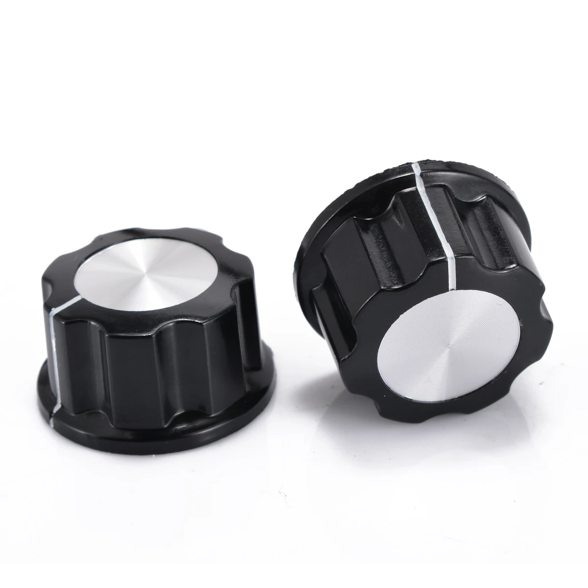 10Pcs/Lot Electronic Instrument Rotary Knob Top Rotary Control Turning Knob for Hole 6mm Dia. Shaft Potentiometer Knob Cap