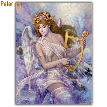 

Diy Diamond painting cross stitch Crafts 5d Square\Round diamond embroidery full diamond Mosaic Home Decor Angel's harp playin