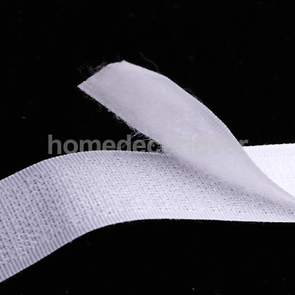80cm 2Pcs Sewing Hook and Loop straps for clothing Black or White fastening tape not self adhesive