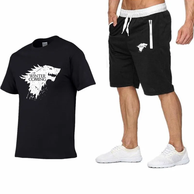

fashion new men's two-piece T-shirt + shorts set men's summer shirt T-shirt fashion T-shirt hhirt men clothingFree shipping
