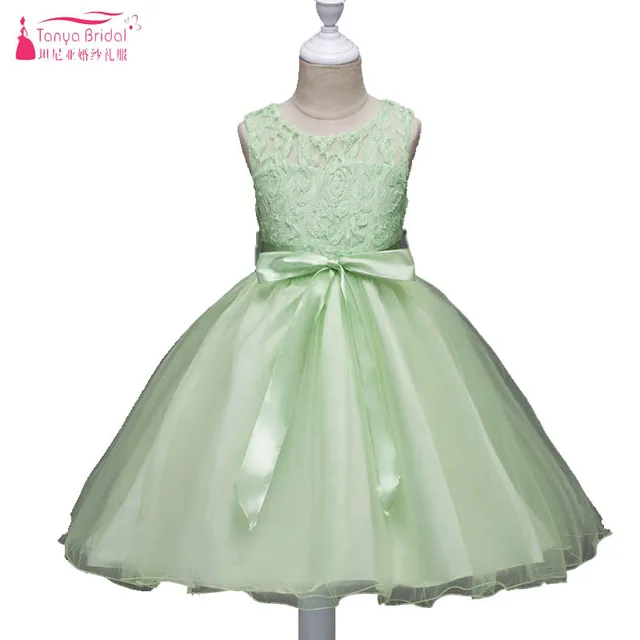 sage flower girl dresses