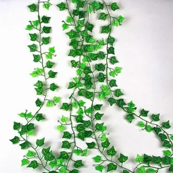 

360 PCS like real artificial Silk grape leaf Rattan garland Green vine Ivy Indoor /outdoor home decor wedding christmas gift