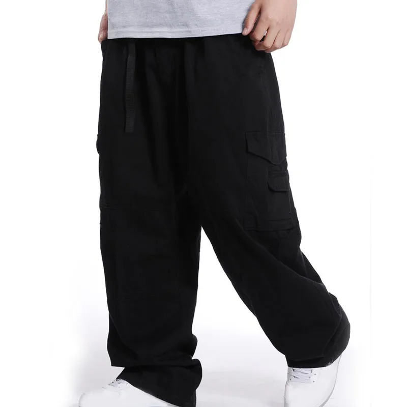 MFERLIER Loose Spring Summer Cargo Pants Men 5XL 6XL 7XL Plus Size Pants 4 Colors 3