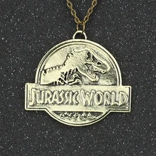 Jurassic World падшее Королевство Парк Юрского периода ожерелье динозавр Античная Бронза Кулон Винтаж Ретро фильм ювелирные изделия для мужчин оптом