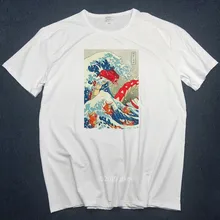 Новинка, дизайнерская мужская футболка, Великая волна английского бульдога, футболка для мужчин, белая футболка для женщин, Плюс Короткая уличная одежда