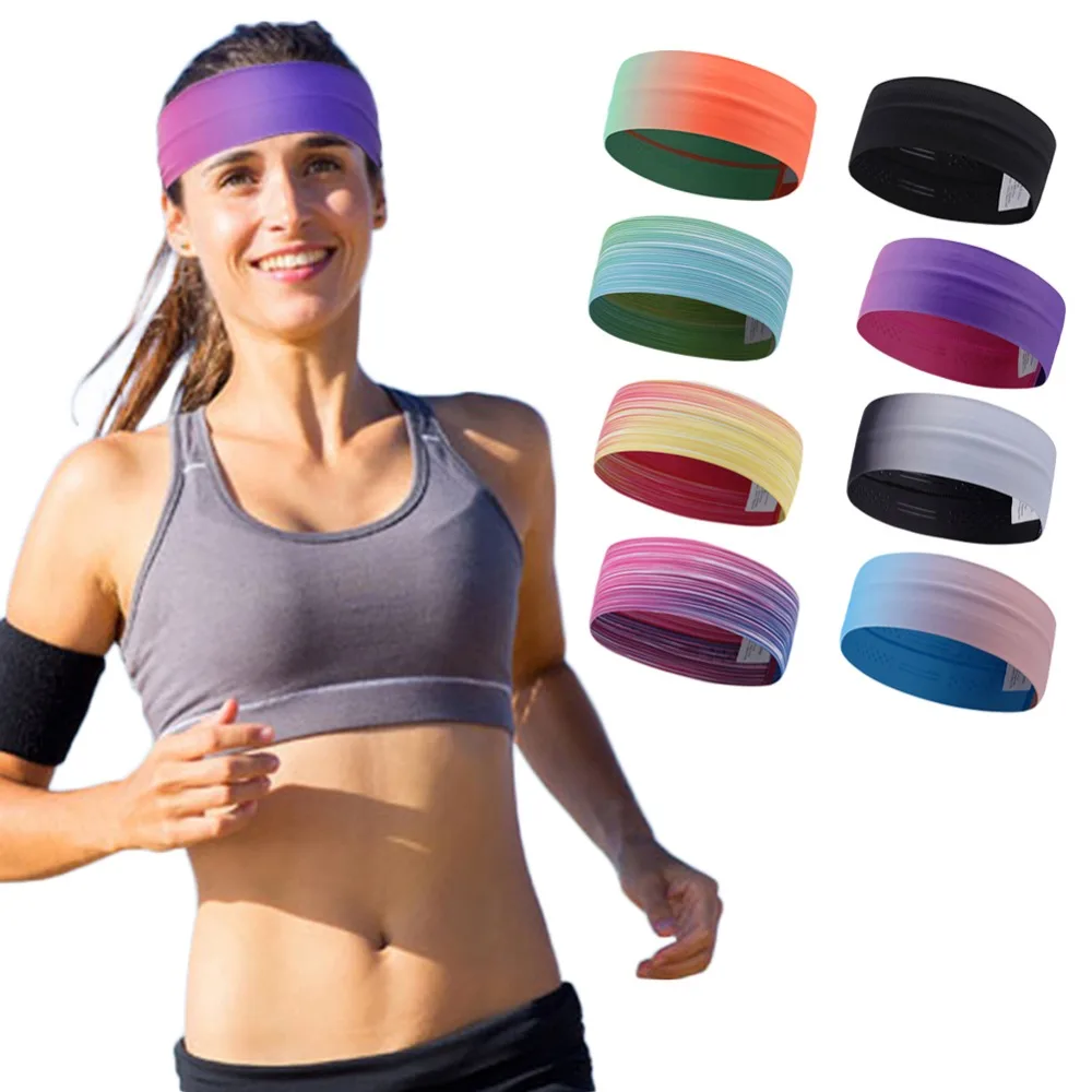 

Yoga Sport Headband Men Women Running Head Band Soccer Football Tennis Headscarf Silicone Anti-slip Elastic Fitness HairBand