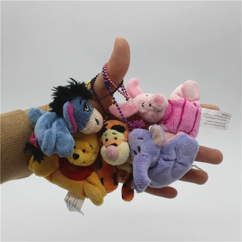 30 шт. 6 8 см милый Мишка тигр свиная свинья Eeyoree Ослик Heffalump подвеска мягкие игрушки