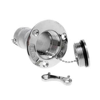 

Inflatable Boat 38mm 1.5' Boat Deck Fill Filler Cap Gas Fuel Tank & Key 316 Stainless Steel for Marine Fishing Canoe Kayak Boat